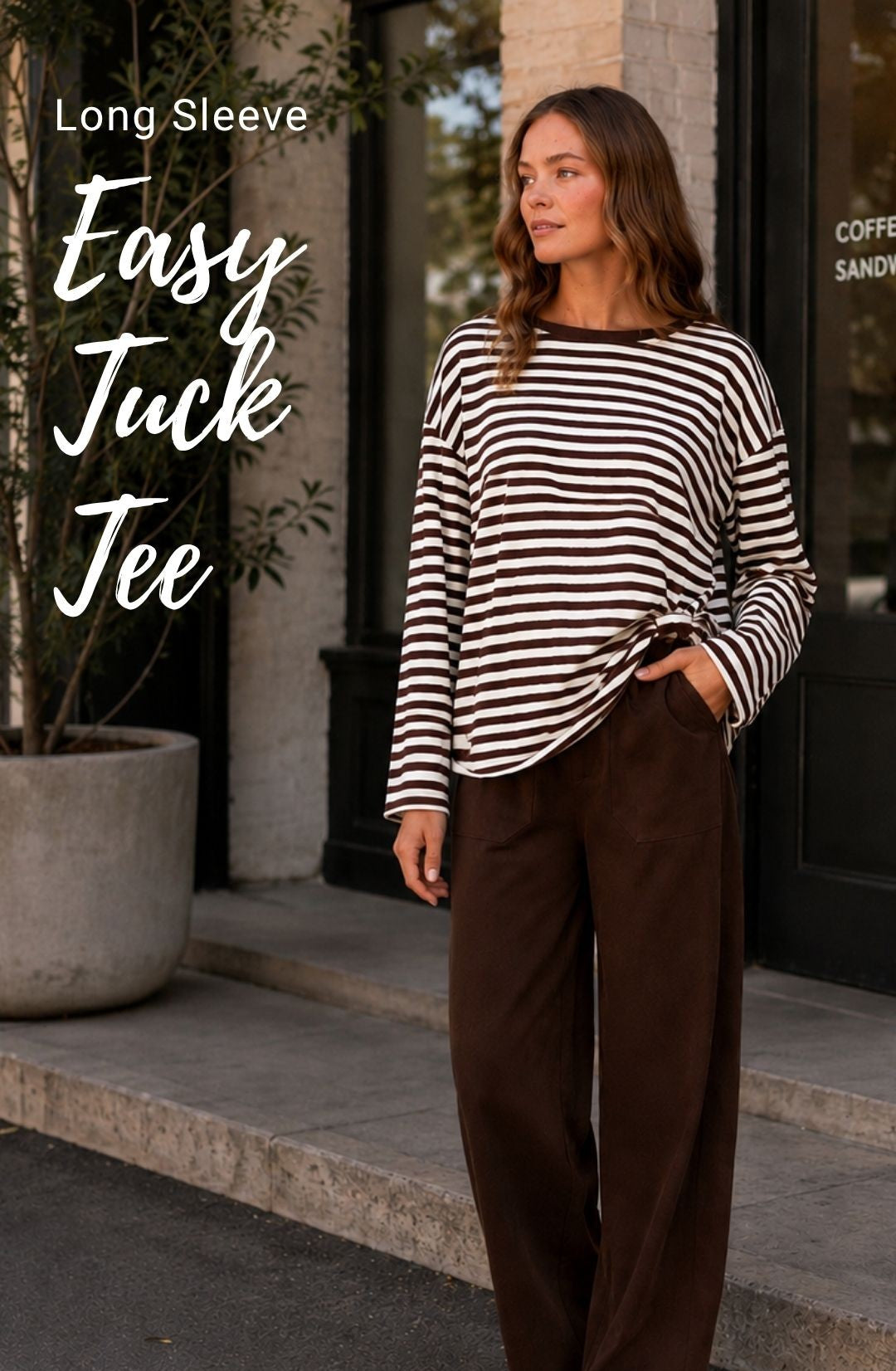 Label of Love Long Sleeve Easy Tuck Tee - Assorted