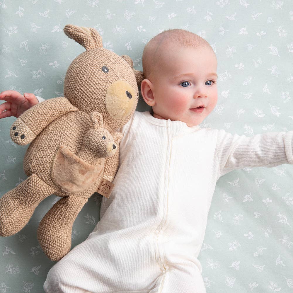 Living Textiles Knitted Toy - Kylie the Kangaroo | The Tribe - Swan Valley